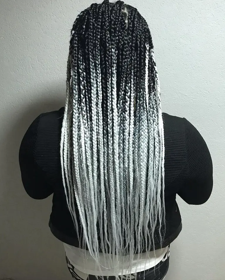 Black and White Box Braids