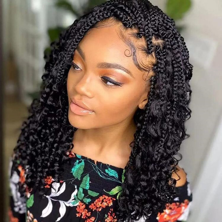 63 Awesome Box Braid Hairstyles of Black Women for 2024