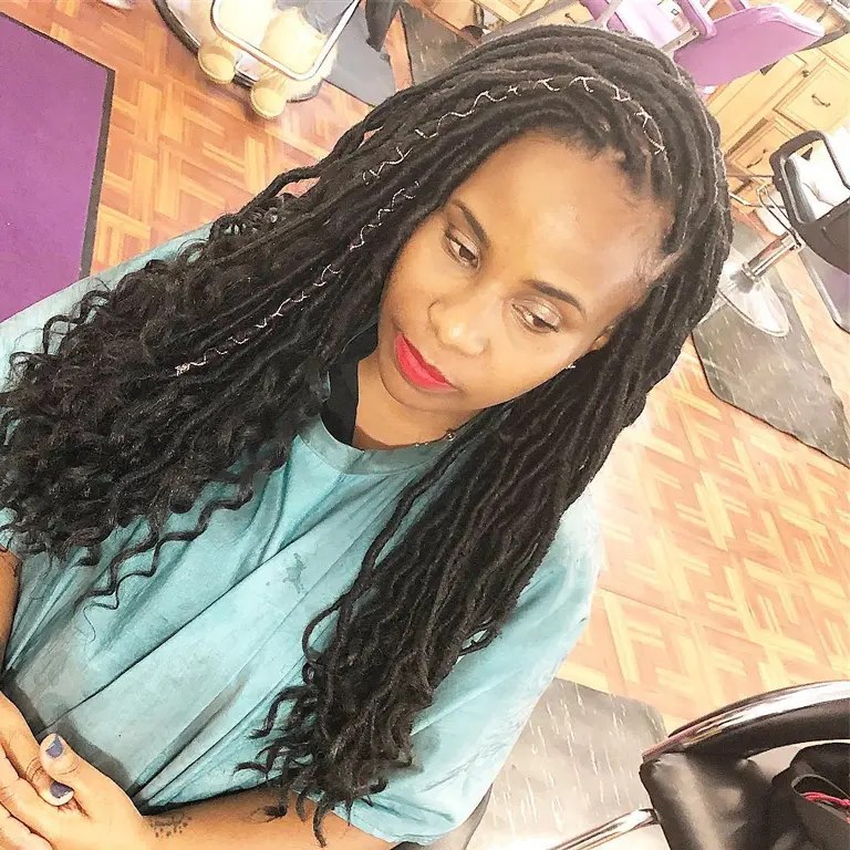 Crocheted Goddess Locs with Individual Perimeter