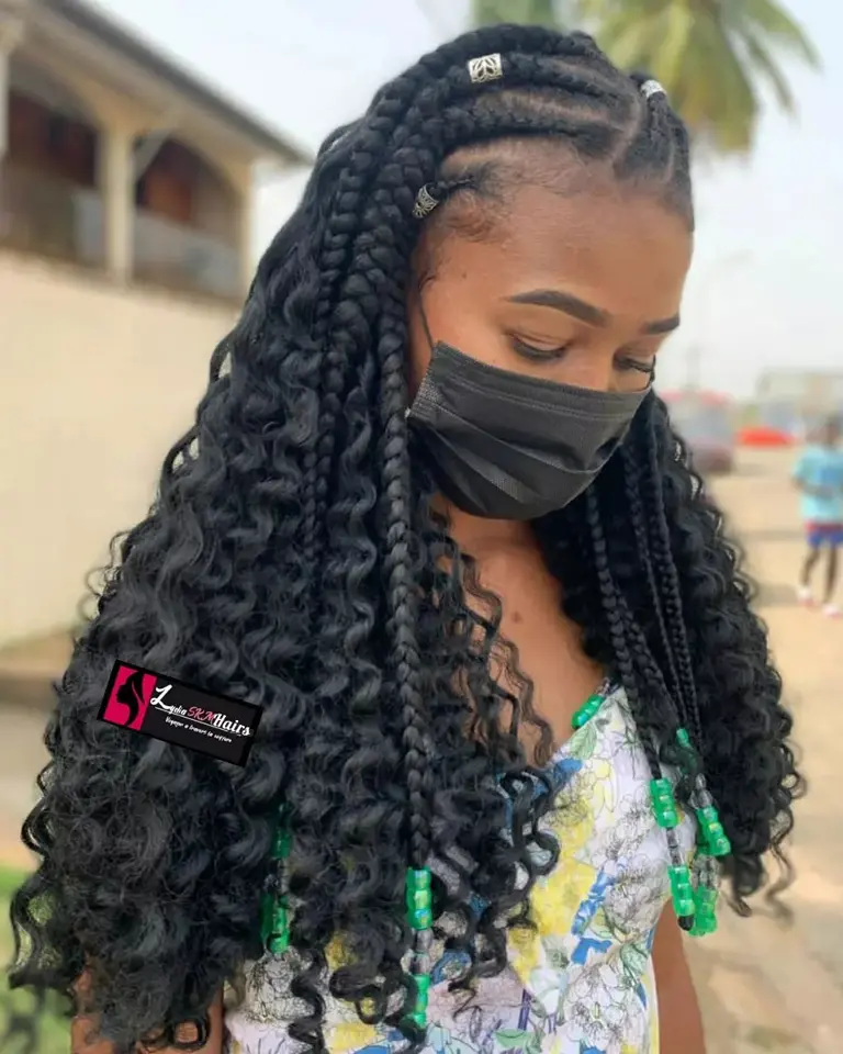 Curly Fulani Braids