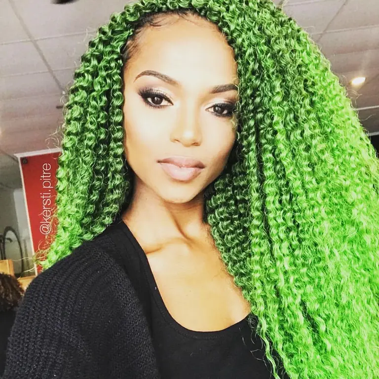 Green Crochet Waves