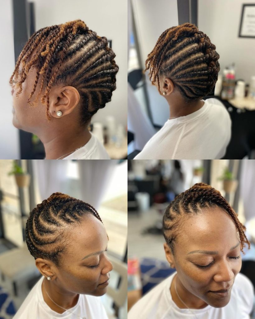 Flat Twist with Feed-in Braids